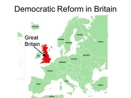 Democratic Reform in Britain