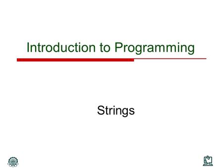 Introduction to Programming Strings. 2 Introduction  Until now  We have seen strings in cout  Our old definition: string is a set of char between “”