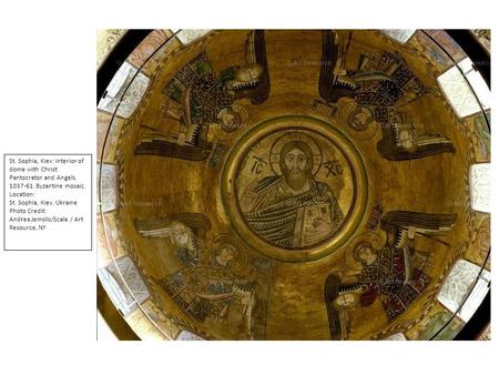St. Sophia, Kiev: interior of dome with Christ Pantocrator and Angels