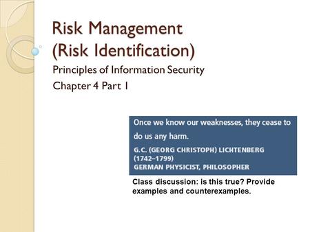 Risk Management (Risk Identification)