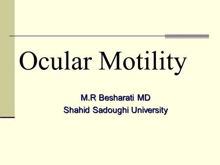 M.R Besharati MD Shahid Sadoughi University