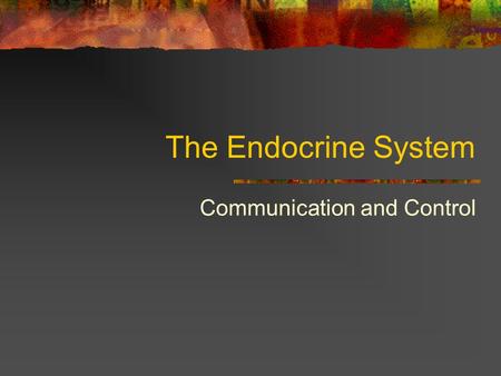 The Endocrine System Communication and Control. Endocrine System Same general functions as the nervous system: Nervous system – rapid, brief Endocrine.