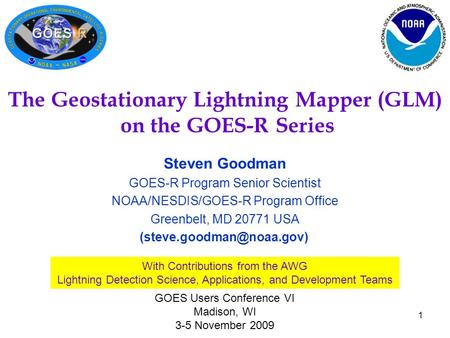 The Geostationary Lightning Mapper (GLM)