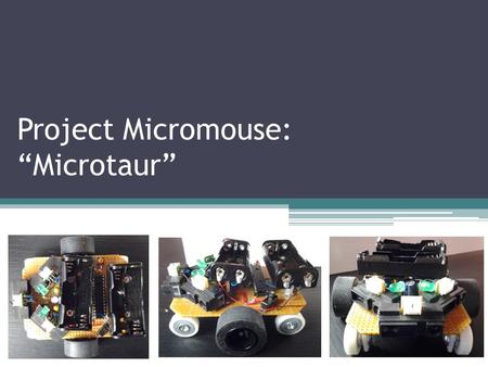 Project Micromouse: “Microtaur”. Team Excelsior Team Lead ▫Janel Raab Team Members ▫Devon Griggs ▫Devin Helmgren ▫Emilia Holbik Faculty Advisor ▫Dr. Wayne.