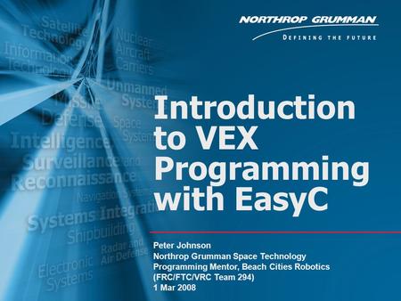 Introduction to VEX Programming with EasyC