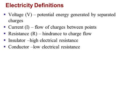 Electricity Definitions