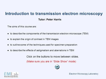 Introduction to transmission electron microscopy