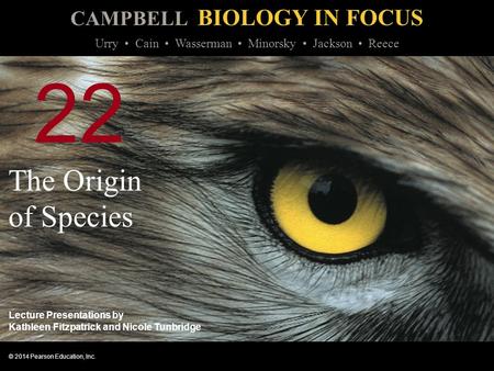 CAMPBELL BIOLOGY IN FOCUS © 2014 Pearson Education, Inc. Urry Cain Wasserman Minorsky Jackson Reece Lecture Presentations by Kathleen Fitzpatrick and Nicole.