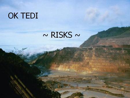 Risks from/to Ok Teddy project Definition of Risks probability that a substance or situation will produce harm under specified conditions a combination.