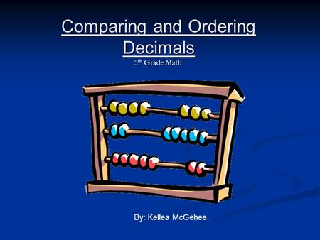 Comparing and Ordering