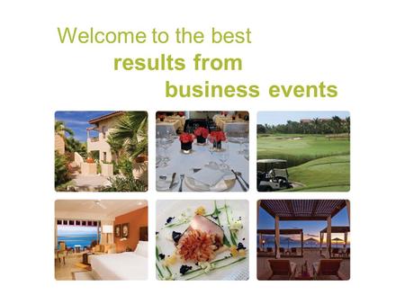 Welcome to the best results from business events.