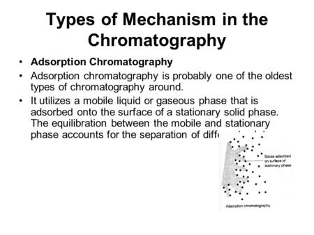 Types of Mechanism in the Chromatography