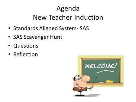 Agenda New Teacher Induction