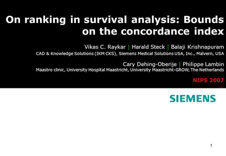 On ranking in survival analysis: Bounds on the concordance index