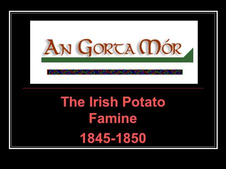 The Irish Potato Famine