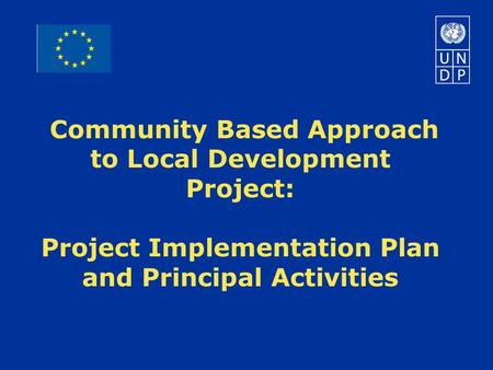 Project Implementation Plan and Principal Activities
