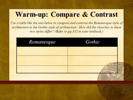 Warm-up: Compare & Contrast