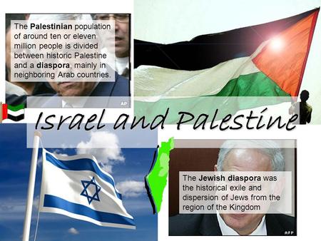 Israel and Palestine The Jewish diaspora was the historical exile and dispersion of Jews from the region of the Kingdom The Palestinian population of around.