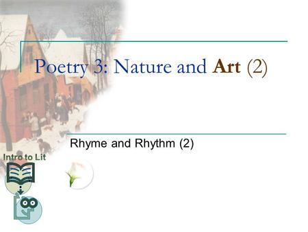 Poetry 3: Nature and Art (2)