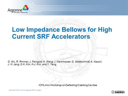 Low Impedance Bellows for High Current SRF Accelerators