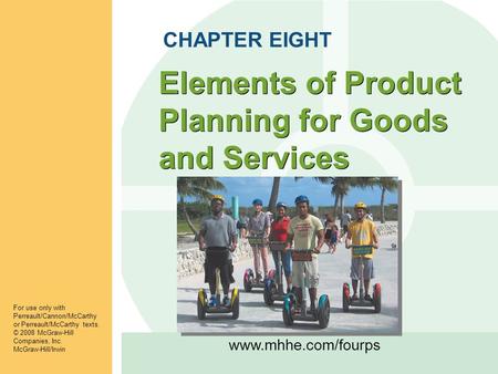 Elements of Product Planning for Goods and Services