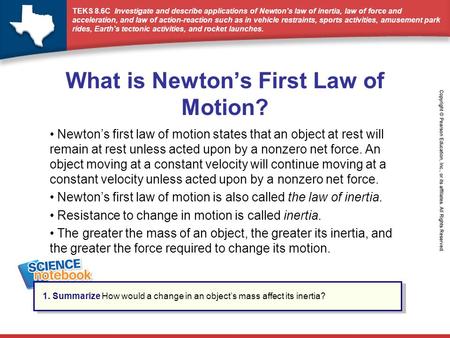 What is Newton’s First Law of Motion?
