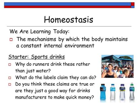 Homeostasis We Are Learning Today:
