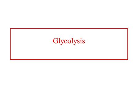 Glycolysis. The conversion of glucose to pyruvate to yield 2ATP molecules 10 enzymatic steps Chemical interconversion steps Mechanisms of enzyme conversion.