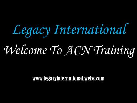 Welcome To ACN Training