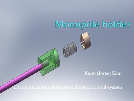 Kanwalpreet Kaur Communication subsystem & Integration subsystem.