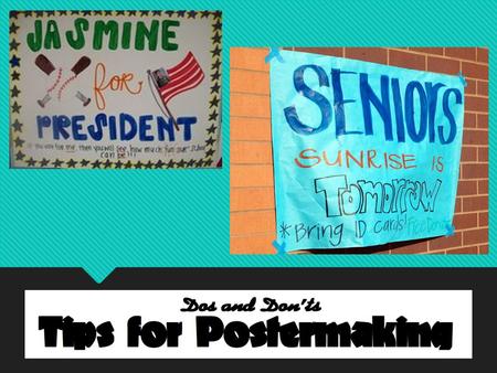 Poster Creation Project  Create a motivational poster for the school.  Think about WHO and HOW you want to motivate and what your message will be. 
