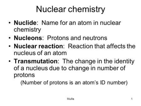 (Number of protons is an atom’s ID number)