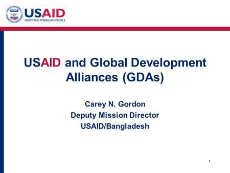 USAID and Global Development Alliances (GDAs)