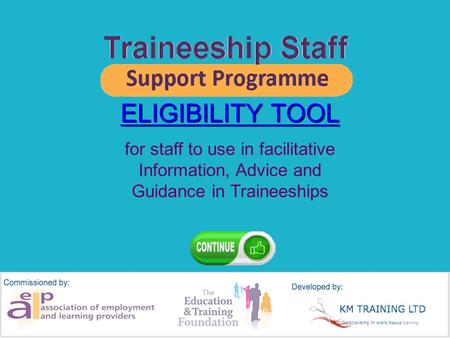 1 Commissioned by:Developed by: 1 Commissioned by:Developed by: 1 ELIGIBILITY TOOL ELIGIBILITY TOOL for staff to use in facilitative Information, Advice.