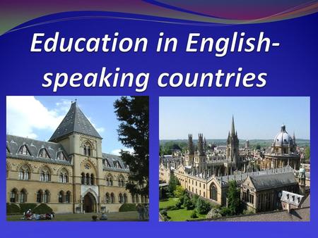Education in English-speaking countries