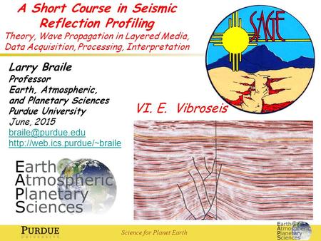 A Short Course in Seismic Reflection Profiling