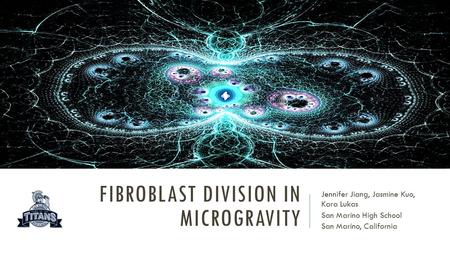 FIBROBLAST DIVISION IN MICROGRAVITY Jennifer Jiang, Jasmine Kuo, Kara Lukas San Marino High School San Marino, California.