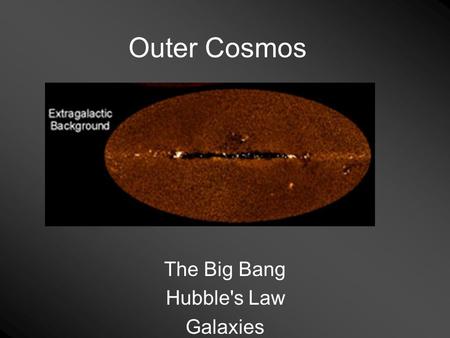 The Big Bang Hubble's Law Galaxies