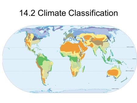 14.2 Climate Classification
