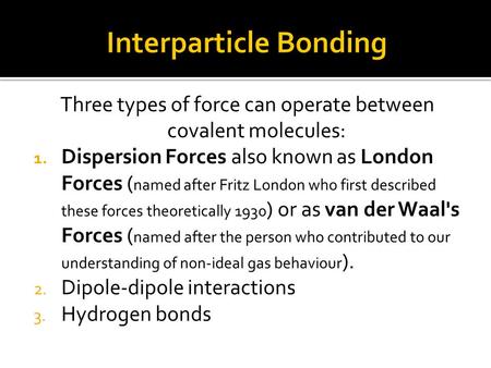 Interparticle Bonding