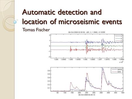 Automatic detection and location of microseismic events
