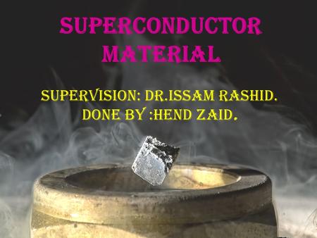 Superconductor material
