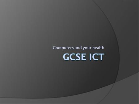 Computers and your health. Health and Safety – Why?  People have a right to be safe at work.  All employers must do as much as they can to ensure that.
