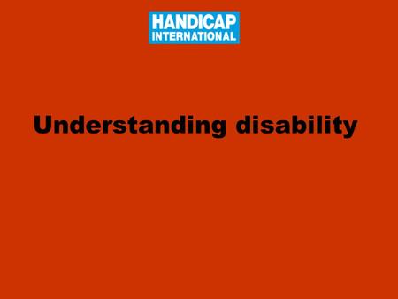 Understanding disability