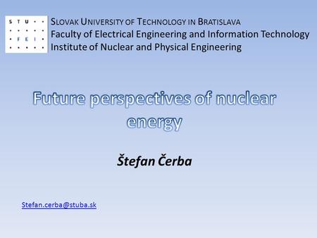 Future perspectives of nuclear energy
