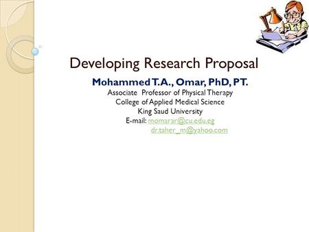 Developing Research Proposal