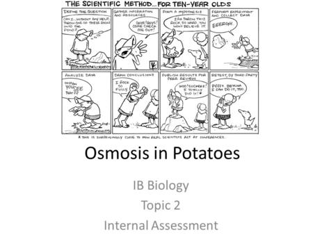 IB Biology Topic 2 Internal Assessment