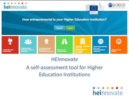 HEInnovate A self-assessment tool for Higher Education Institutions.