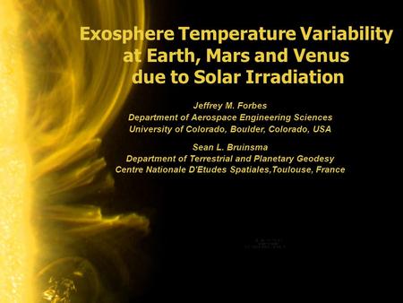 Exosphere Temperature Variability at Earth, Mars and Venus