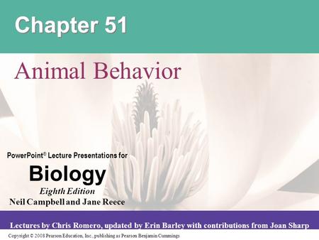 Chapter 51 Animal Behavior.